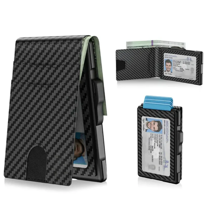 🔥Slim Pop-Up RFID Wallet for Men –1ID Window, Pop-Up Card Holder,Money Clip