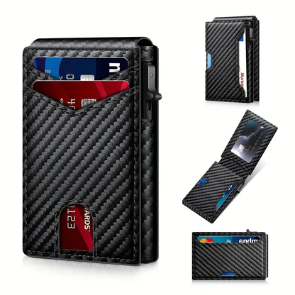 🔥Slim Pop-Up RFID Wallet for Men –1ID Window, Pop-Up Card Holder,Money Clip