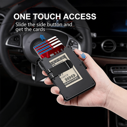 🔥Slim Pop-Up RFID Wallet for Men –1ID Window, Pop-Up Card Holder,Money Clip